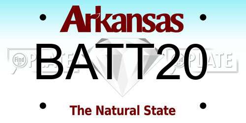 BATT20 Arkansas License Plate