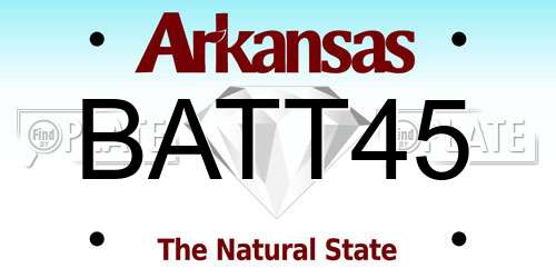 BATT45 Arkansas License Plate