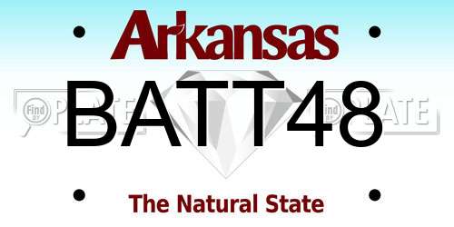 BATT48 Arkansas License Plate
