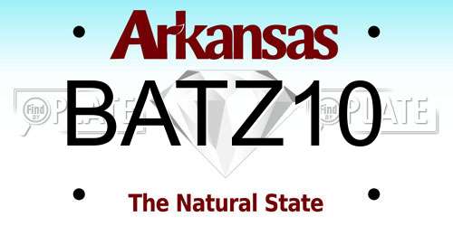 BATZ10 Arkansas License Plate
