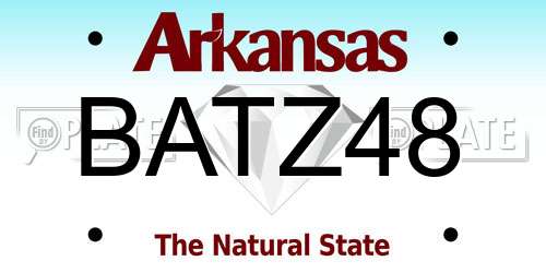 BATZ48 Arkansas License Plate