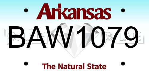BAW1079 Arkansas License Plate
