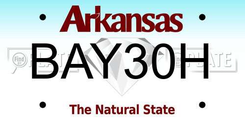 BAY30H Arkansas License Plate