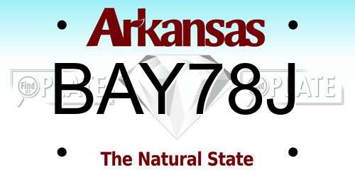 BAY78J Arkansas License Plate