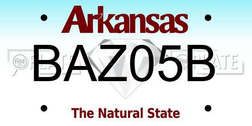 BAZ05B Arkansas License Plate