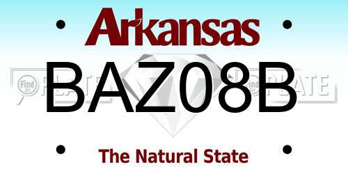 BAZ08B Arkansas License Plate