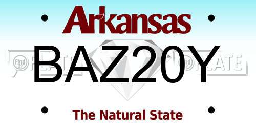BAZ20Y Arkansas License Plate