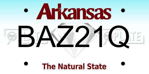 BAZ21Q Arkansas License Plate