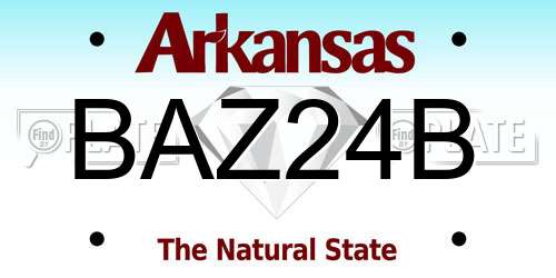 BAZ24B Arkansas License Plate