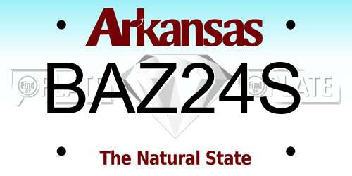 BAZ24S Arkansas License Plate