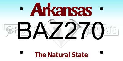 BAZ270 Arkansas License Plate