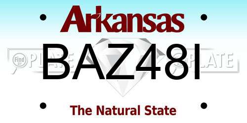 BAZ48I Arkansas License Plate