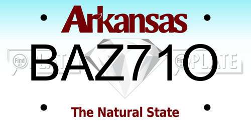 BAZ71O Arkansas License Plate