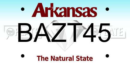 BAZT45 Arkansas License Plate