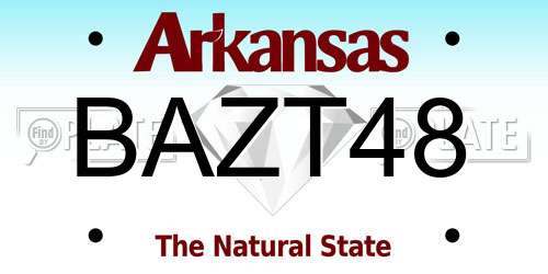 BAZT48 Arkansas License Plate