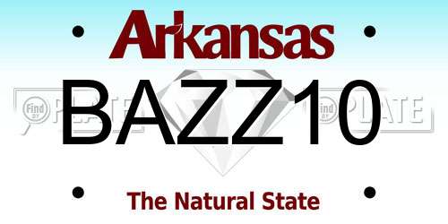 BAZZ10 Arkansas License Plate