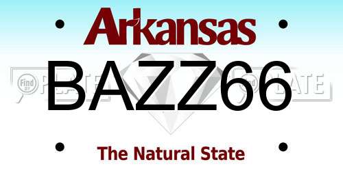 BAZZ66 Arkansas License Plate