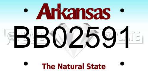 BB02591 Arkansas License Plate