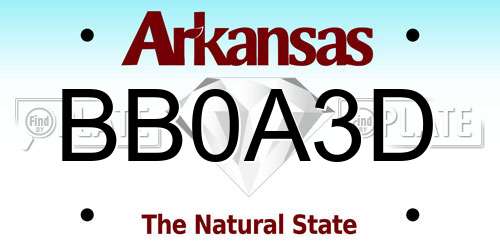 BB0A3D Arkansas License Plate