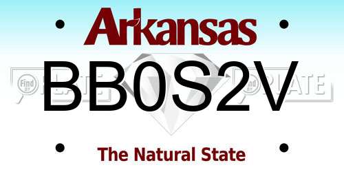 BB0S2V Arkansas License Plate