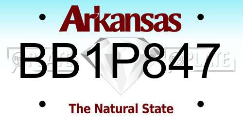 BB1P847 Arkansas License Plate