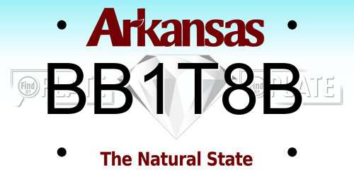 BB1T8B Arkansas License Plate