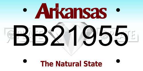 BB21955 Arkansas License Plate