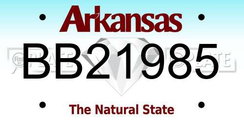 BB21985 Arkansas License Plate