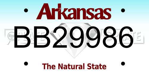 BB29986 Arkansas License Plate
