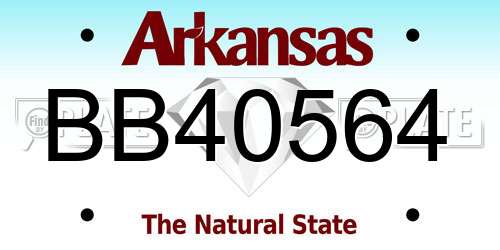 BB40564 Arkansas License Plate