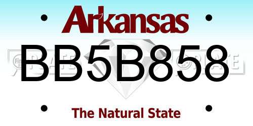 BB5B858 Arkansas License Plate