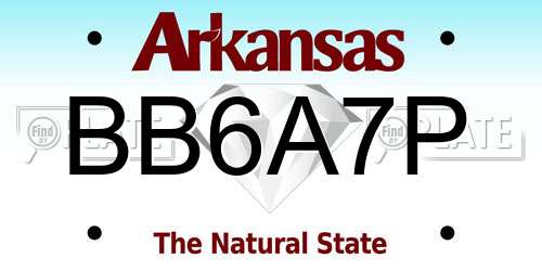 BB6A7P Arkansas License Plate