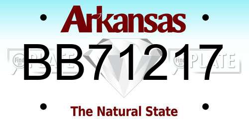 BB71217 Arkansas License Plate