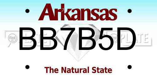BB7B5D Arkansas License Plate