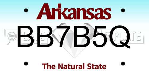 BB7B5Q Arkansas License Plate