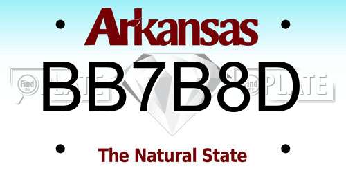 BB7B8D Arkansas License Plate