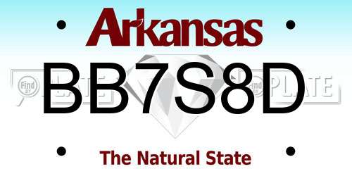 BB7S8D Arkansas License Plate