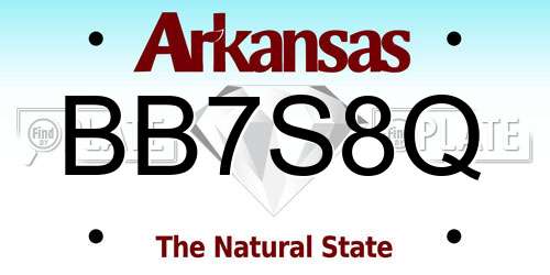 BB7S8Q Arkansas License Plate