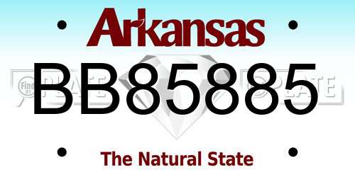 BB85885 Arkansas License Plate