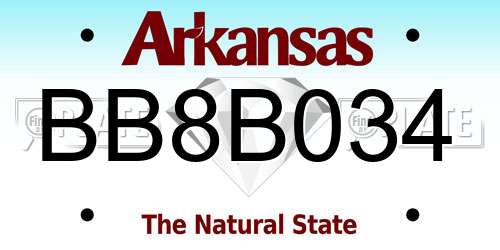 BB8B034 Arkansas License Plate