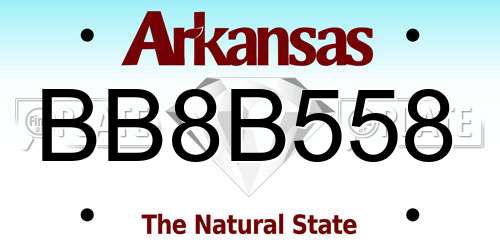 BB8B558 Arkansas License Plate