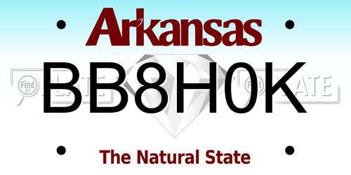 BB8H0K Arkansas License Plate