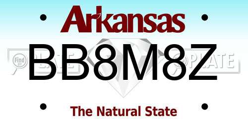 BB8M8Z Arkansas License Plate