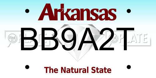 BB9A2T Arkansas License Plate