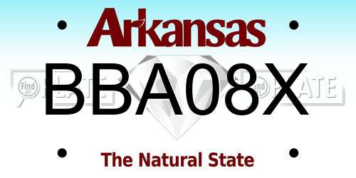 BBA08X Arkansas License Plate