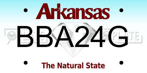 BBA24G Arkansas License Plate