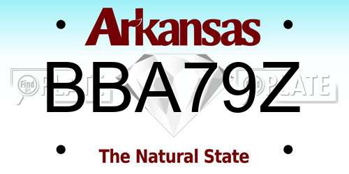 BBA79Z Arkansas License Plate