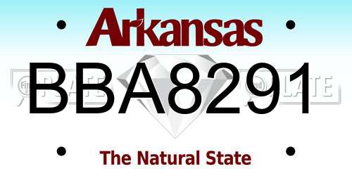 BBA8291 Arkansas License Plate