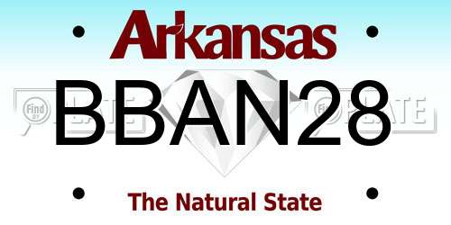 BBAN28 Arkansas License Plate