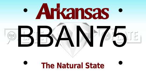 BBAN75 Arkansas License Plate
